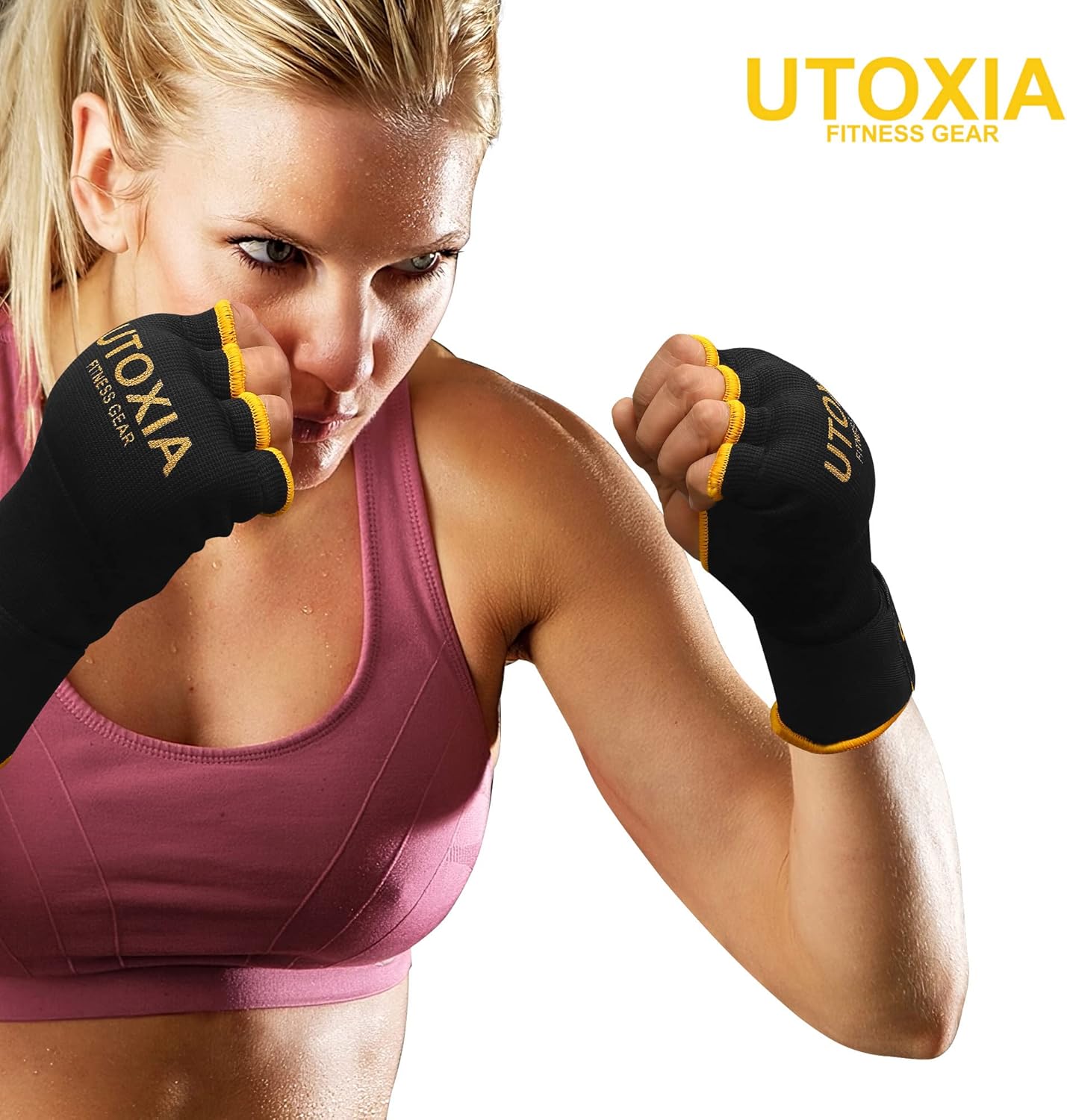 Boxing Hand Wraps Inner Gloves for Men & Women – Quick Gel Padded Boxing Wraps for Women & Hand Wraps for Boxing Gloves – Elasticated Boxing Wrap Wrist Straps for Knuckle Protection