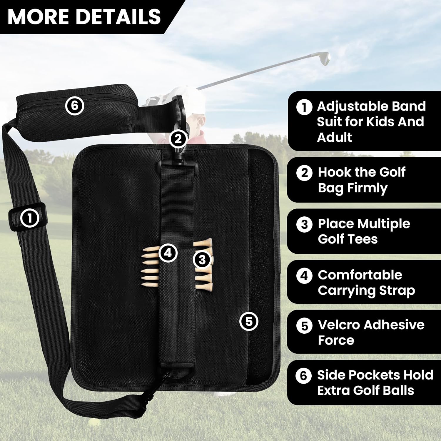 FINGER TEN Golf Club Bag Mini Lightweight for Men Women Ladies Kids with/Without Ball Pouch Pack, Portable for Driving Range Carrier Course Training Case