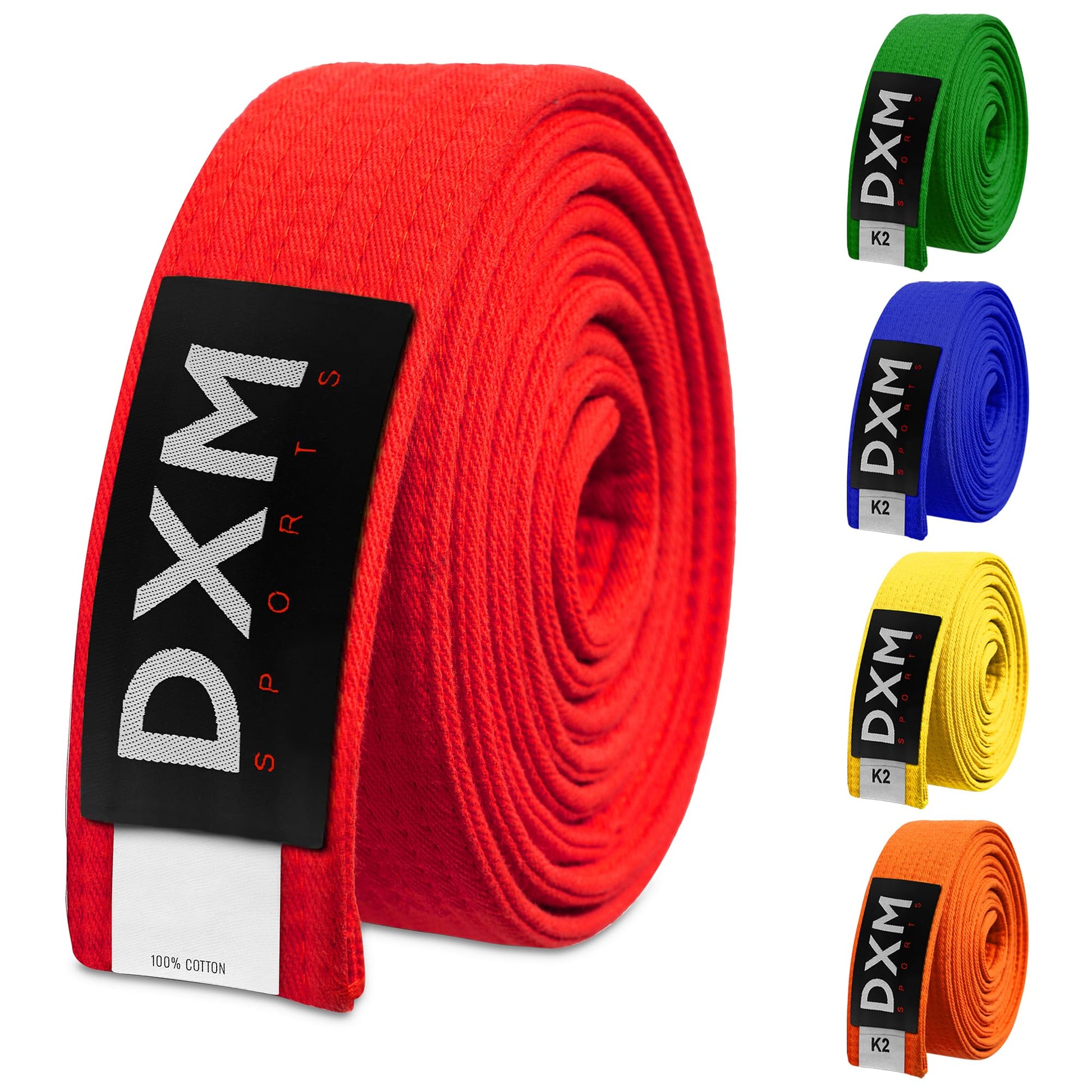 DXM SPORTS BJJ Jiu Jitsu Belt - Taekwondo Karate Belt - Martial Arts Uniform Ranking Judo Belt Double Stitched for Kids Adult