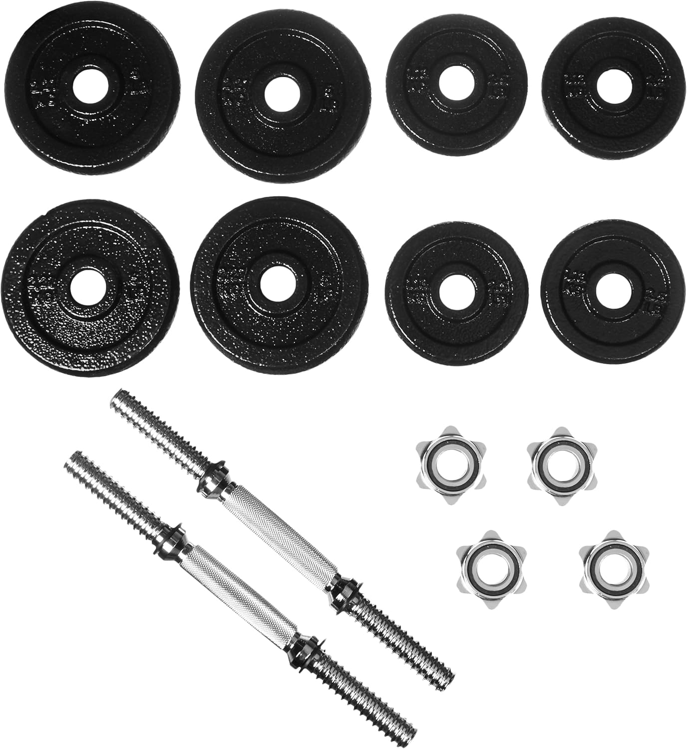 Amazon Basics Adjustable Dumbbell Hand Weight Set, 38 pound, Black