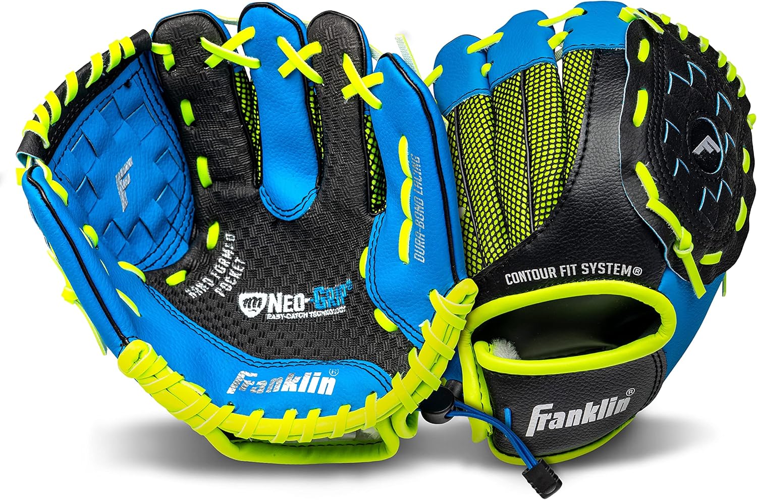 Franklin Sports Teeball Glove - Left and Right Handed Youth Fielding Glove - Neo-Grip - Synthetic Leather Baseball Glove - 9.0 Inch - Ready To Play Glove with Ball