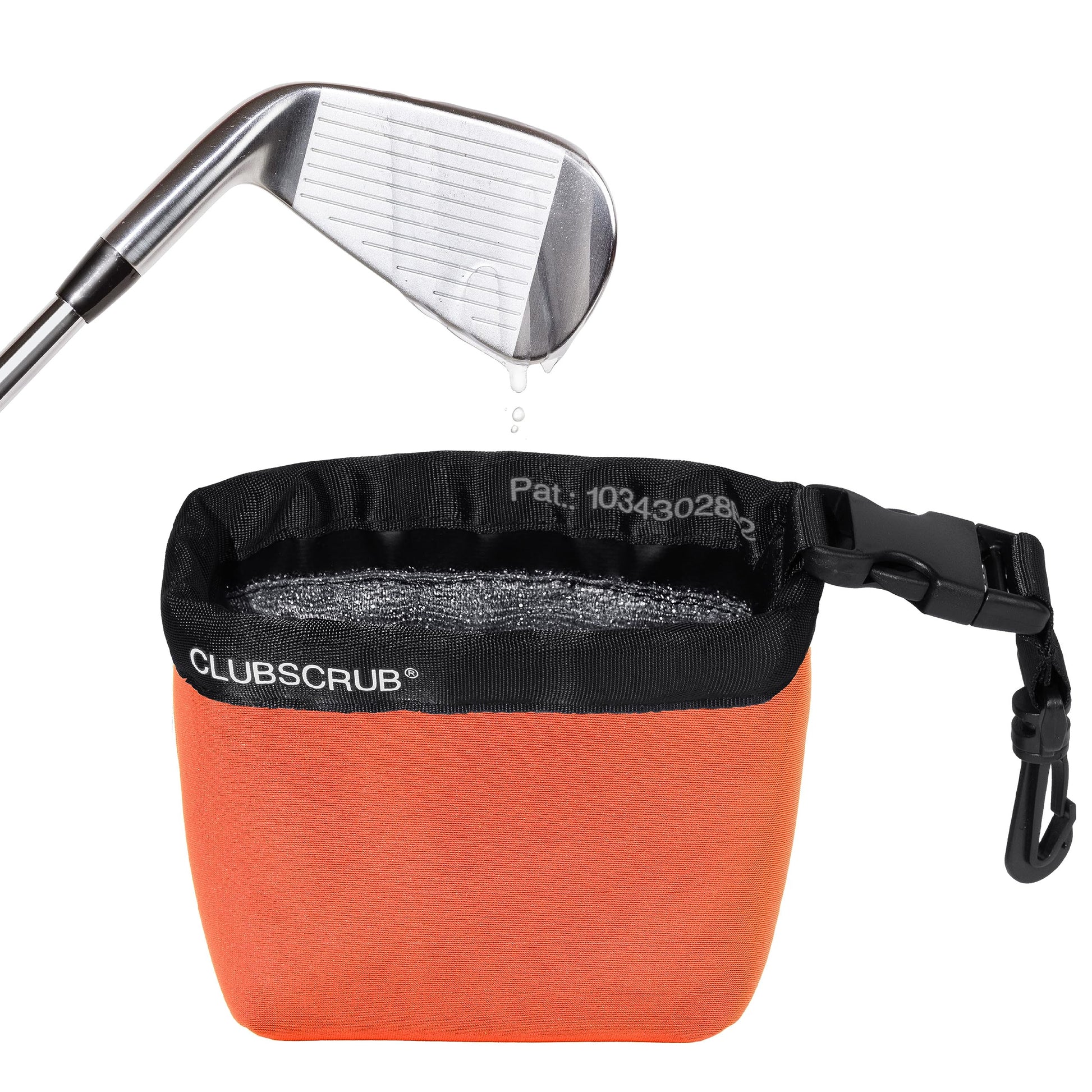 Golf Club and Golf Ball Cleaning Bag, Waterproof Clean Face Technology Liner, Detachable Clip, Machine Washable, Cleans Club Grooves, Dry Exterior (Neoprene or Microfiber Option Available)