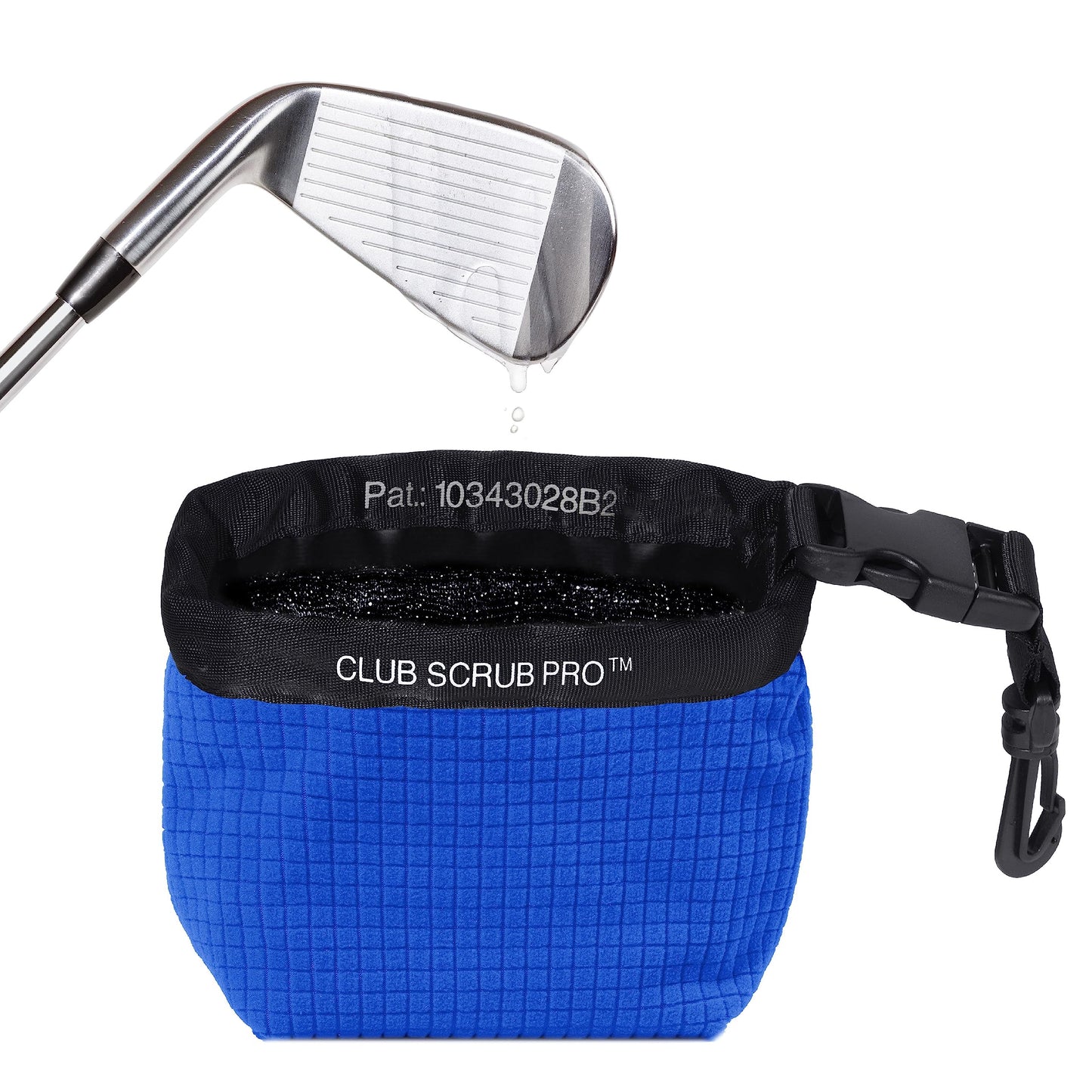 Golf Club and Golf Ball Cleaning Bag, Waterproof Clean Face Technology Liner, Detachable Clip, Machine Washable, Cleans Club Grooves, Dry Exterior (Neoprene or Microfiber Option Available)