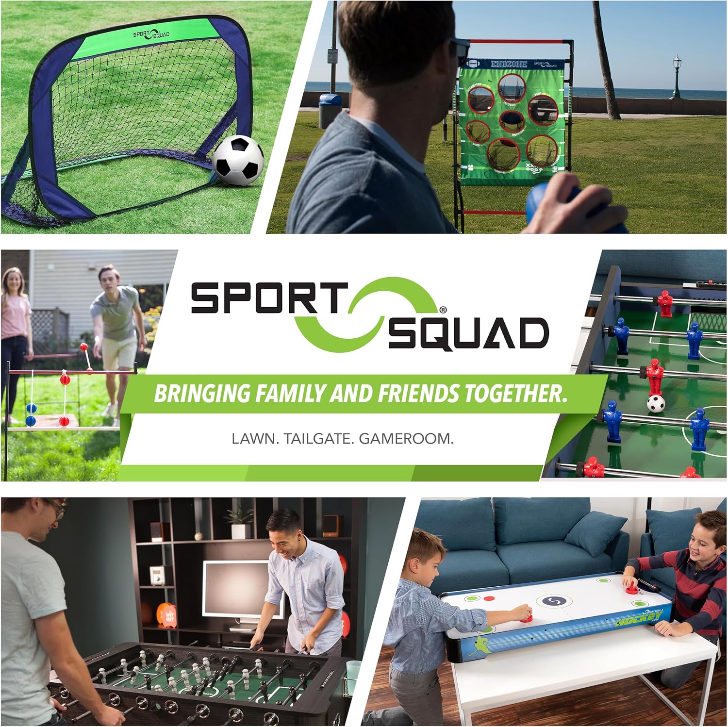 Sport Squad Portable Soccer Goal Net Set - Pop Up Training Soccer Goals for Backyard - Indoor or Outdoor Versions - Easy Assembly - Great for Kids and Adults